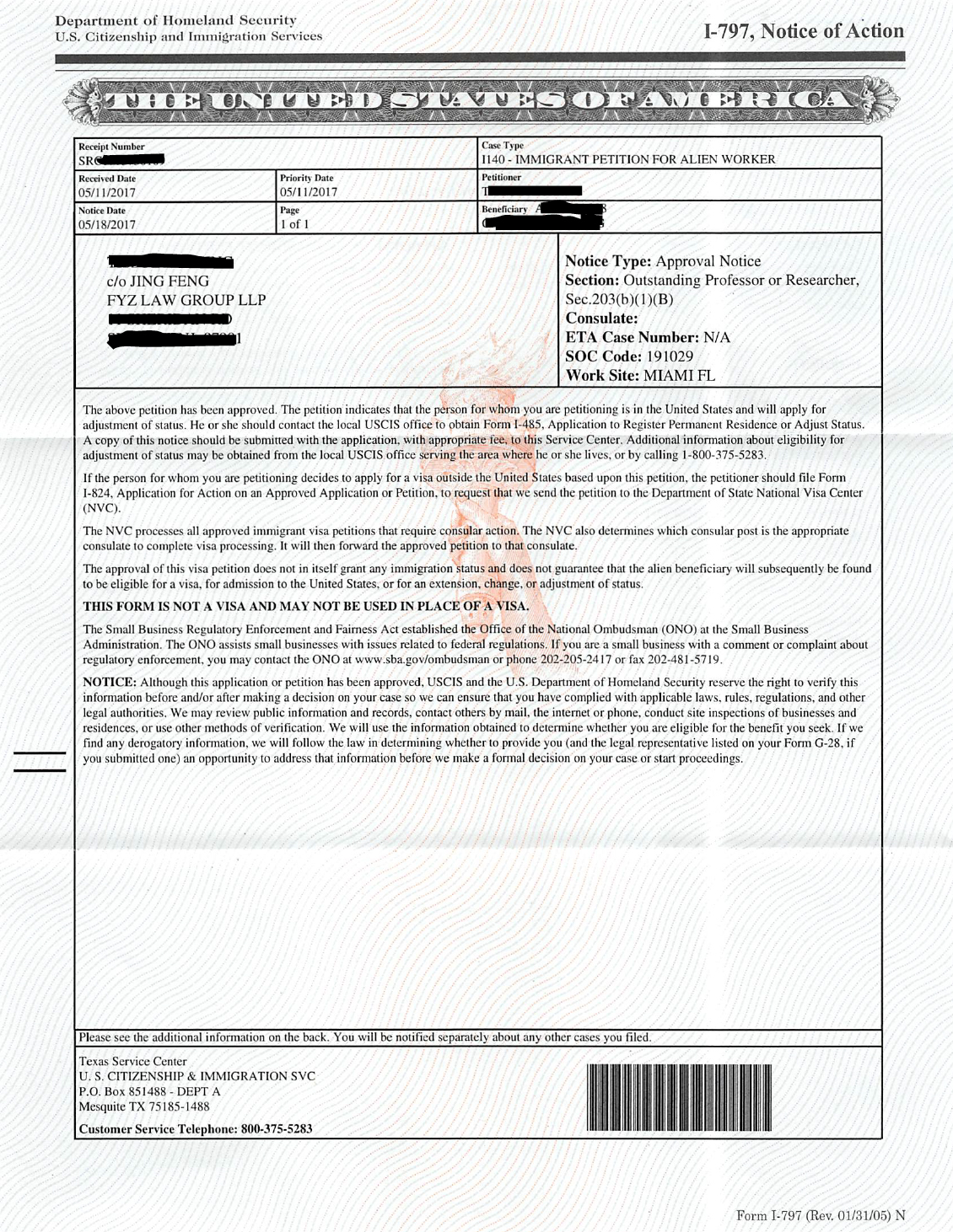 Approval Notice All About Immigration 
